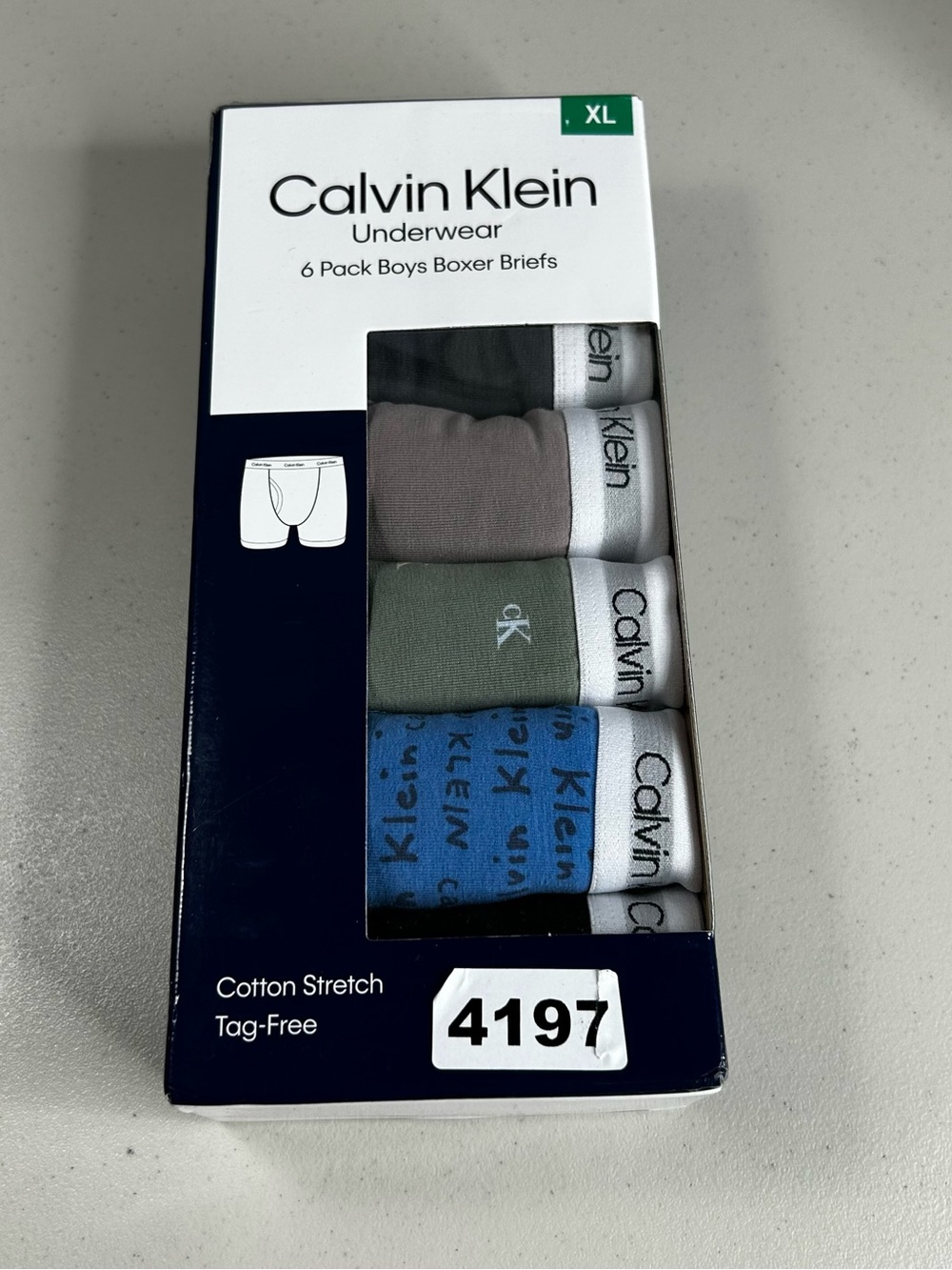 Calvin Klein Youth Boxer Brief Underwear Multicolor 6-Pack Size XL New
